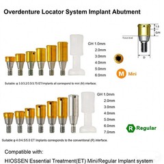 Hiossen ET titanium Locator Abutment Interna Hex Morse Taper Implant Overdenture