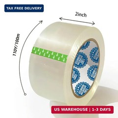 Clear Packing Tape 1 pcs. 2″ x 110 Yards, 1.8 MIL BOPP Transparent Shipping Tape