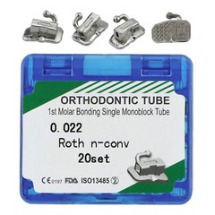 Dental Orthodontic Buccal Tubes 1st 2nd Molar Brackets Roth MBT 022 Bonding Tube