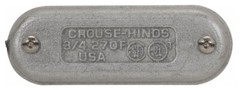 Crouse-Hinds 170F Rigid Conduit Body Cover, 1/2 Wdgnut Cst Iron Form 7 Cvr, 1 PC