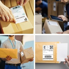 Rongta Fanfold 4×6 Direct Thermal Labels, Perforated Shipping Label Printer P…