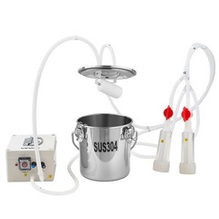 VEVOR Goat Milking Machine Goat Milker 0.8 Gal / 3 L Bucket Battery for Goats