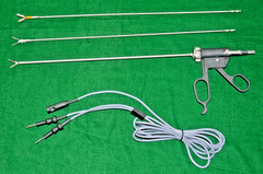 3pc Laparoscopic Bissinger Bipolar Maryland/ Ruby/ Fenestrated 5mmx330mm & Cable