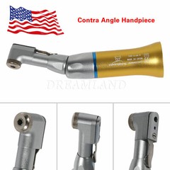 Dental Contra Angle Low Speed Handpiece Latch 2.35mm Bur 1:1 Gear Gold