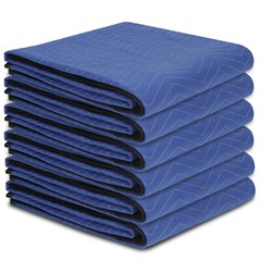 48 Pack 80″ x 72″ Moving Blankets Pro Economy Blue Shipping Furniture Pads