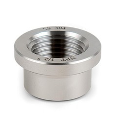 1/2″ NPT Female Weld on Bung Weldable Fitting OD 0.95″ with Top Head Flange O…
