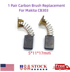 1 Pair Carbon Brush Replacement For Makita CB303 9403 9404 9921 9903 9920 USA