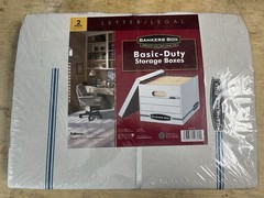 2 New Bankers Boxes – Collapsed, Shrink Wrapped – Storage/file Boxes
