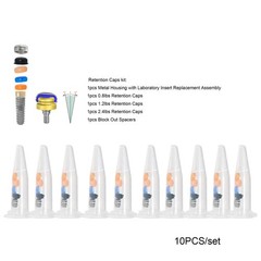 10Pcs Dental Abutment Retention Caps Inserts Used For Locat0r System