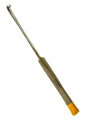 8″ Gold Tipped Flat Handle Smooth Snook Hook, Veterinary Spay Hook Instrument