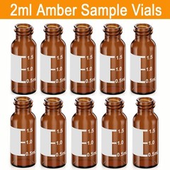 50000x 2ml 9mm HPLC Vials Clear Autosampler Borosilicate Sample Graduation 9-425