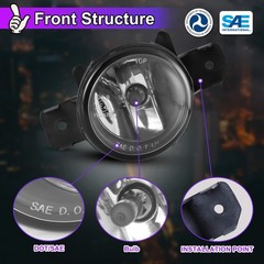 Fog Light Nissan Altima Maxima Sentra Murano Rogue Infiniti M35 M45 H11 Lens