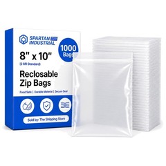 1000 Count 8×10″ Clear Zip Plastic Poly Bags – 2 Mil