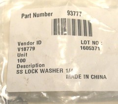 NIB 200PCS 1/4″ SS STAINLESS STEEL SPLIT LOCK WASHER 2 PACKS OF 100PCS P8357