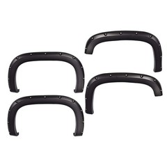 4pcs Fender Flares 07-13 GMC Sierra 1500 Smooth Black Pocket Rivet Paintable