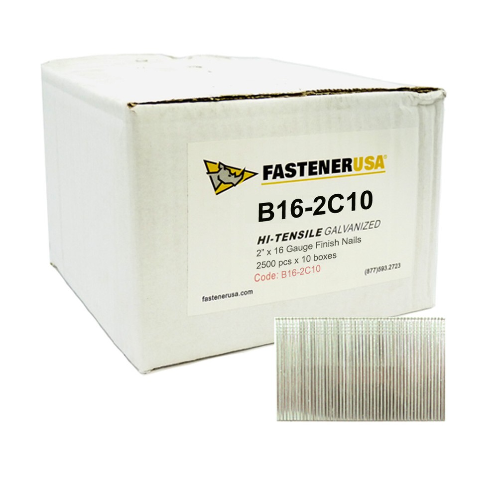 2″ FINISH NAILS 16GA GALV 25,000ct | B16-2C10