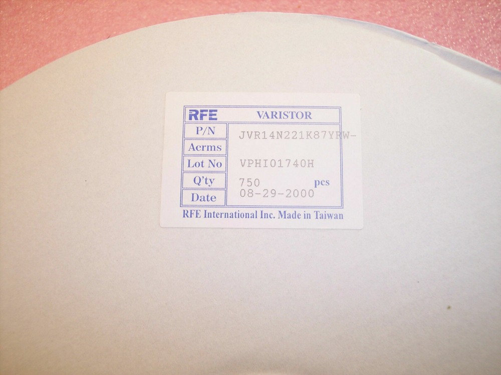 QTY (750) JVR14N221K RFE 14mm METAL OXIDE VARISTORS 220V MOV 14N221K FULL REEL