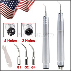 Dental Ultrasonic Air Perio Scaler Handpiece Scaling 2/4-Holes 3 Tips G1 G2 G4
