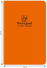 4 Pack All Weather Notepad 5.3X3.6 Inch Waterproof Tearproof Notebook Pocket Siz
