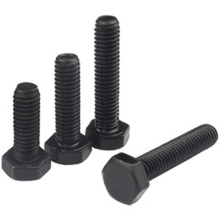 M12 x 1.25 Fine Thread Hex Bolts Grade 8.8 Alloy Steel Hex Head Screws DIN 933