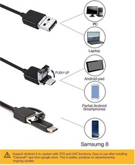 HD 3 in 1 Inspection Camera with Adjustable LED & USB Connectivity for Easy Use