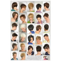 BARBER SALON BEAUTY SPA 24″X36″ HAIR STYLE SHORT CUT DESIGN POSTER ADULT WOMEN