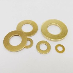 50pcs M2 x 5mm x 0.4mm Solid Brass Flat Washer Plain Gasket Pad