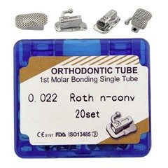 80Pcs Orthodontic Buccal Tubes Dental 1st 2nd Molar Roth MBT 022 Monoblock Non-C