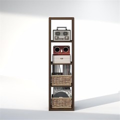 Pemberly Row 4-Cube Media Storage Organizer in Amber Pine