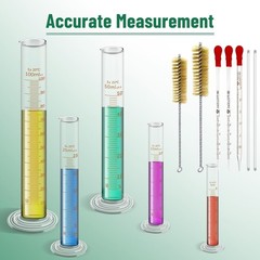 5/10/25/50/100ml Transparent Graduated Measuring Cylinder Lab Supplies