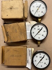 Lot of 7 NOS Pressure PSI Gauge Ametek, Ashcroft, Marsh Most New in Box
