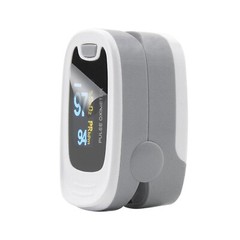 grey CMS50N OLED Fingertip Pulse Oximeter, Spo2 Monitor,Carry Case,Lanyard