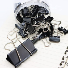 Otylzto 120Pcs Binder Clips Assorted Size, Office Clips with Clear Storage Conta