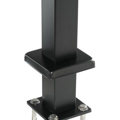 VEVOR Cable Railing Post 36x2x2in Steel Railing Post Without Holes 1-Pack Black