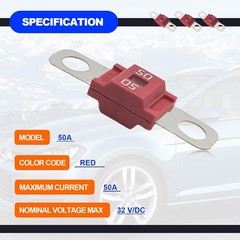 3PCS AMI/Midi Fuse, High Current 50A, for Cars, Buses, Trucks, Caravans, 50A