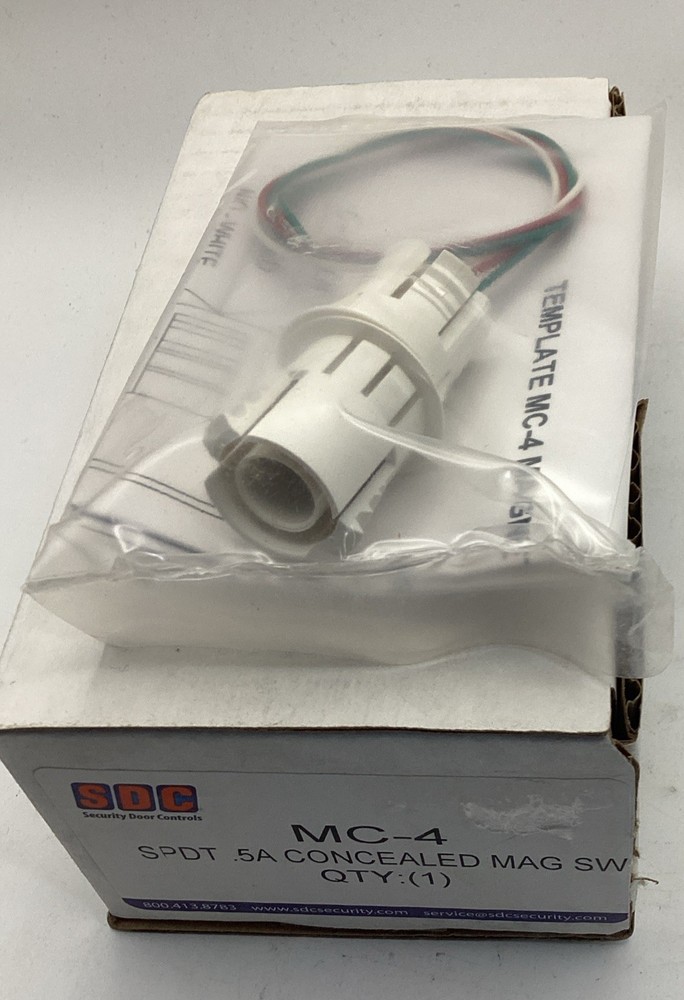 SDC MC-4 SPDT .5A Concealed Access Control Door Status White Finish 2 Piece ⚪️