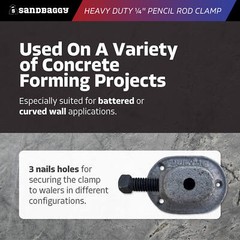 Sandbaggy Heavy Duty 1/4″ Pencil Rod Clamp (w/ Bolt)- Concrete Formwork Clamps