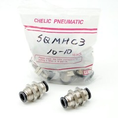 CHELIC SQMH-C3 10-10 Bulkhead union Push to connect Fitting (10 PCS PER BAG)