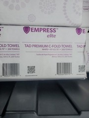 Empress S1010 White 10 x 12.75 In C-Fold Premium Towel – 200 / CS