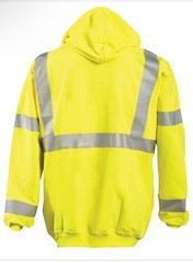OCCUNOMIX Premium Hi-Viz Flame Resistant Pullover Hoodie LARGE Type R Class 3