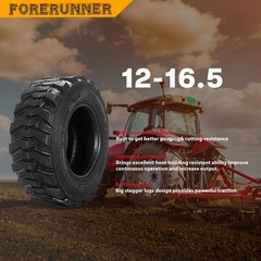 FORERUNNER 12-16.5 Skid Steer Tires (Pack of 2, Tubeless)