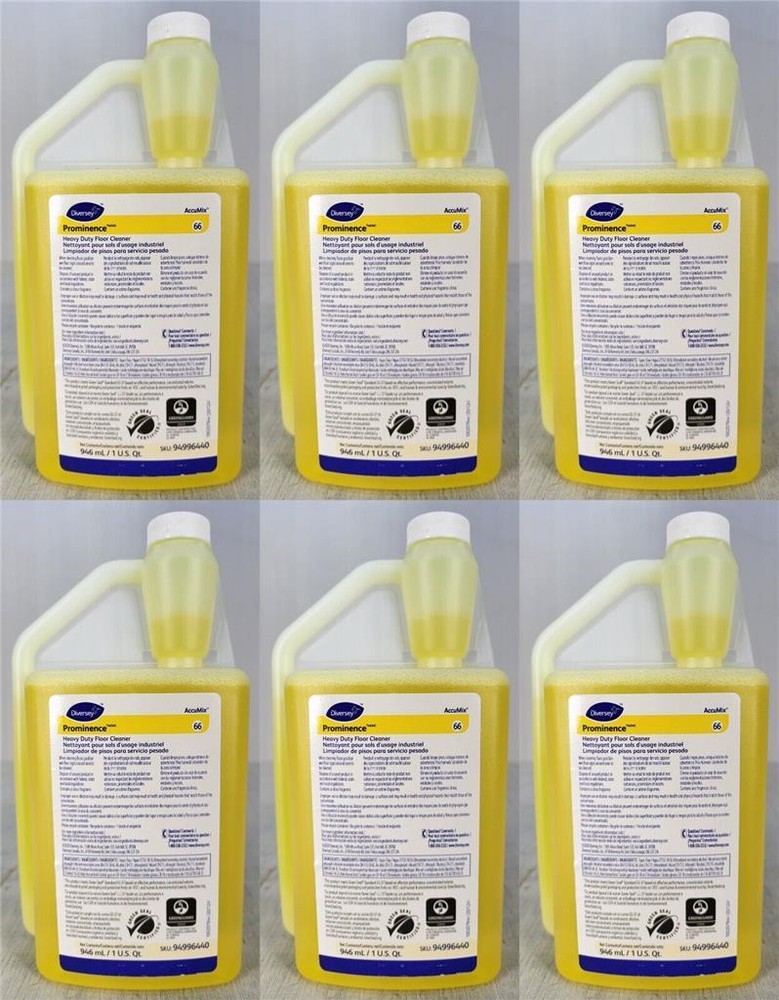 Diversey 94996440 Prominence Heavy Duty Floor Cleaner 6 – 32 oz Citrus Yellow