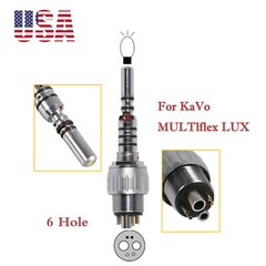 6-Hole Quick Coupler with LED Light for KaVo Fiber Optic Dental Handpiece