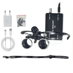 3.5X Dental Medical Surgical Binocular Loupes Headband Magnifier w LED Headlight