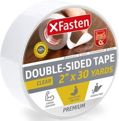 XFasten Double Sided Tape Clear, Removable, 2-Inch by 30-Yards, Ideal as a Gi…