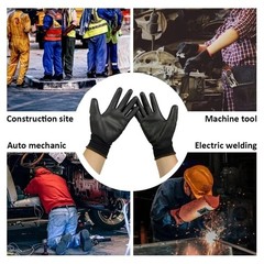 10 Pair Logo-Free Polyurethane Safety Work Gloves – Palm Coated Durable Grip