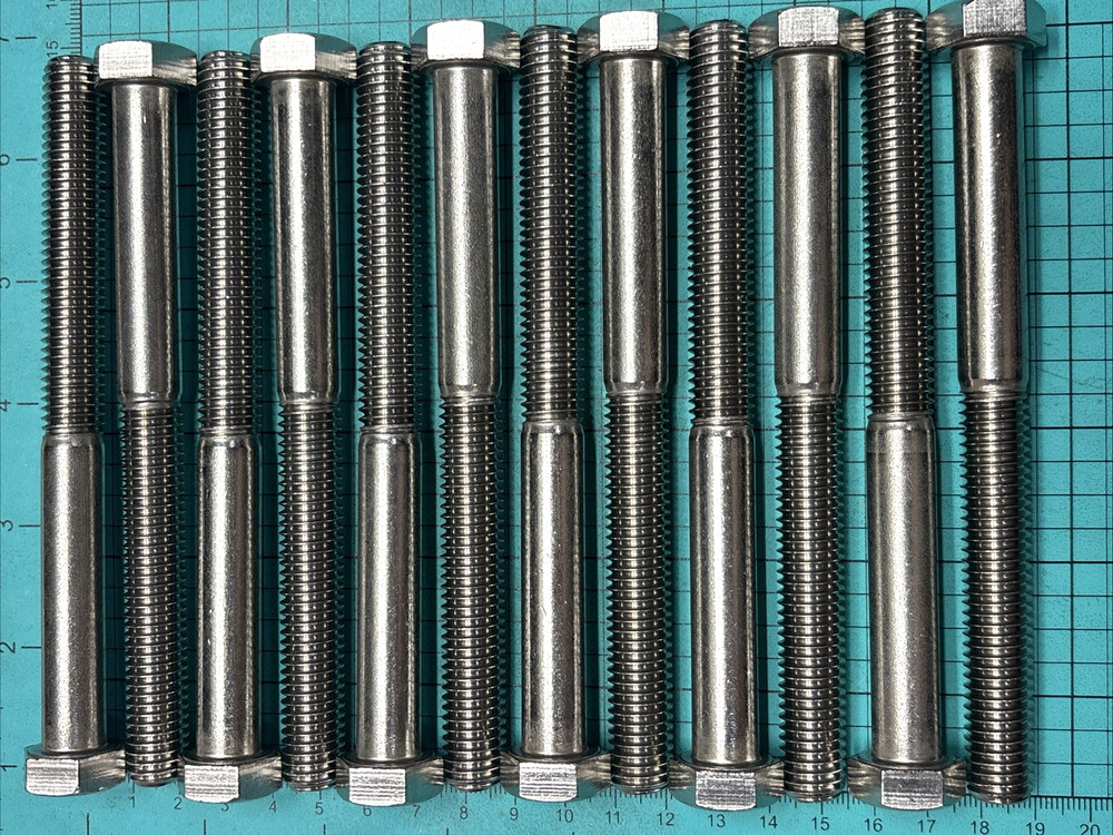 12- 1/2-13 X 5 1/2” Hex Head Cap Screw, 18-8 Stainless Steel, Partial Thread