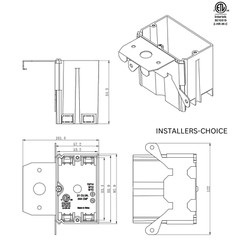 5 pcs 1-Gang 21 Cu In New Work ETL Adjustable Electrical Box & Vertical Mount