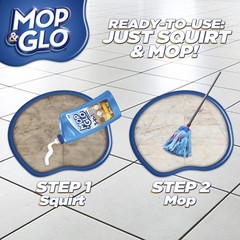 Mop & Glo Professional Multi-Surface Floor Cleaner, 64 Fl Oz (Pack of 1), Tan