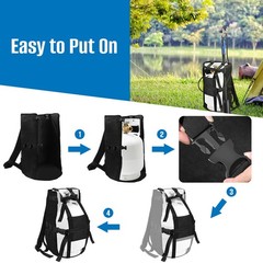 Siruiton Propane Tank Backpack Heavy Duty 600D Oxford Fabric Cylinders Tank